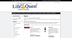 Desktop Screenshot of lifequestformulas.com